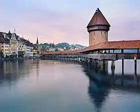 Le Kapellbrücke en 2016.