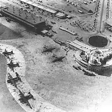 L'aéroport en 1943 durant la Seconde Guerre mondiale.