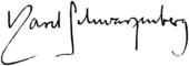 Signature de Karl von Schwarzenberg