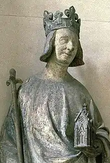 Roi de France Charles V (statue conservée au Musée du Louvre).