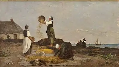 Karl Daubigny, Les Vanneuses à Kérity (1886), musée des Beaux-Arts de Brest.
