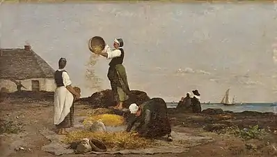 Karl Daubigny : Les vanneuses à Kérity (1886, musée des beaux-arts de Brest)