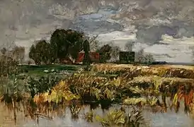 Paysage avec un moulin à vent (c.1880)