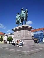 La statue de Charles X Gustave sur la place du Roi (Kungstorget).
