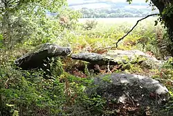 Le dolmen et les vestiges du cairn de Keringard.