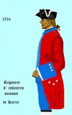 régiment de Karrer de 1734 à 1740