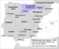 carte politique en 1031 : Sancho III à Pampelune [ ref ] ; voir aussi : formation territoriale de l'Espagne