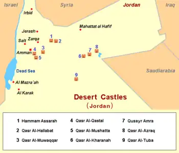 carte, points d'implantation des châteaux