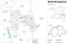 Localisation de District de Bremgarten