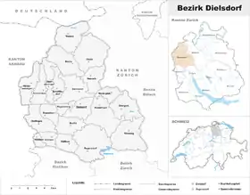 Localisation de District de Dielsdorf