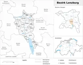 Localisation de District de Lenzbourg