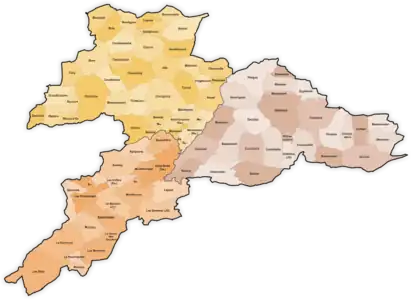 Carte de la République et canton du Jura au 1er janvier 1979.