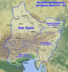 Duché de Bavière en 952-976