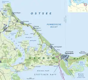 Carte d'Usedom.