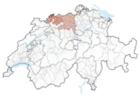 Localisation de Suisse du Nord-Ouest