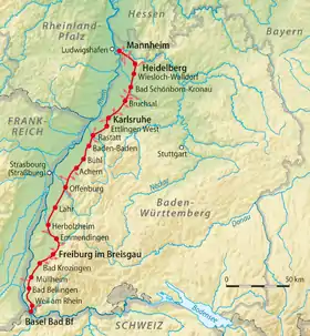 Image illustrative de l’article Ligne de Mannheim à Bâle