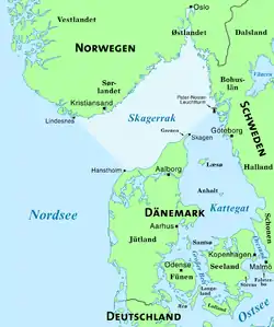 Carte du Skagerrak.