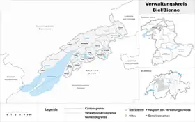 Localisation de Arrondissement administratif de Bienne