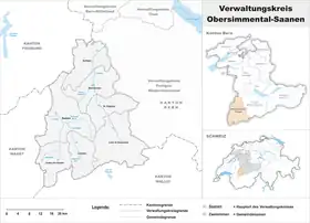 Localisation de Arrondissement administratif du Haut-Simmental-Gessenay