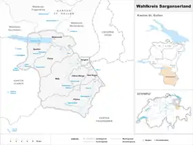 Localisation de Circonscription électorale de Sarganserland