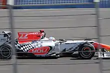 Photo de Narain Karthikeyan sur le circuit de Valence.