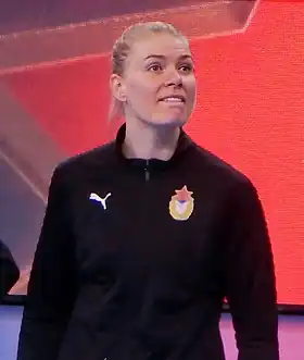 Kathrine Heindahl avec le CSKA Moscou (2021).