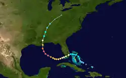 Parcours de l’ouragan Katrina.