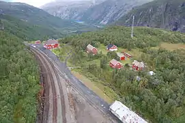 Vue de la gare sur Rombak