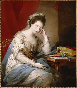 Angelica Kauffmann, Barbara St. John Bletsoe, comtesse de Coventry, Musée d'Art de l'université de Princeton, deuxième épouse du comte de Coventry