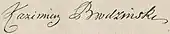 signature de Kazimierz Brodziński