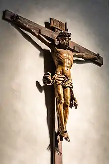 Un crucifix. Œuvre datant de 1497.