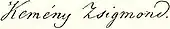 signature de Zsigmond Kemény