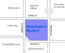 Localisation de Kensington Market