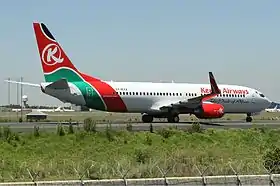 5Y-KYA, l'appareil impliqué dans l'accident, ici à l'aéroport international OR Tambo en janvier 2007