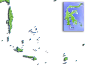 Carte montrant l'emplacement des îles Selayar