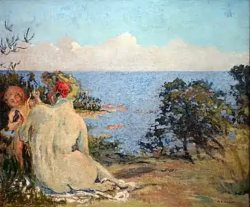 Ker-Xavier Roussel Vénus et l'Amour au bord de la mer (1908) musée d'Orsay.