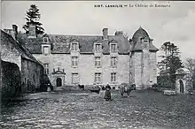 Le château de Kerouartz vers 1920 (carte postale Émile Hamonic).