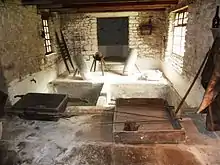 Moulins de Kerouat : l'ancienne tannerie Abgrall, vue intérieure