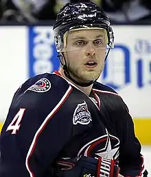 Photographie d'un joueur de hockey sur glace