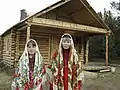Femmes khanty au camp nomade de Man uskve, Berezovsky, Khanty-Mansia, Russie.