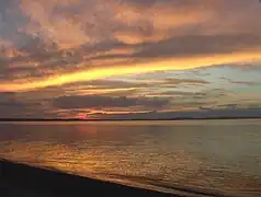 Le Khar nuur au couchant.