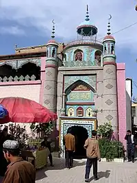 Une mosquée de Khotan, Xinjiang.