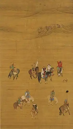 La chasse de Khubilai, attribué à Liu Guandao, ca. 1280, rouleau vertical, 182.9 х 104.1 cm. National Palace Museum, Taipei.