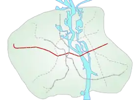 Voir la carte de la ligne.