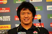 Description de l'image Kikutani press conference RWC 2011.jpg.