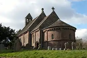 Église de Sainte-Marie et Saint-David à Kilpeck, construite au XIIe siècle.