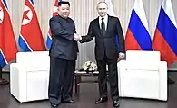 Kim Jong-un et Vladimir Poutine, en 2019