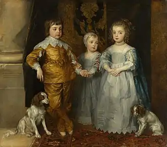 Le Jeune Charles IIses sœurs et son épagneul, 1635Château de Windsor