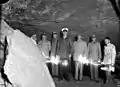 Le roi Haakon VII visitant une mine de Sulitjelma en 1905.