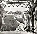 Le pont Allenby détruit après la « nuit des Ponts » en 1946.